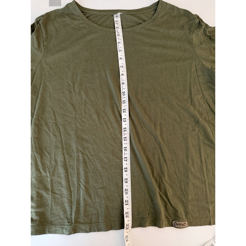 Onno Womens T Shirt XL Green Long Sleeve Organic Cotton Bamboo *READ* - Picture 7 of 10